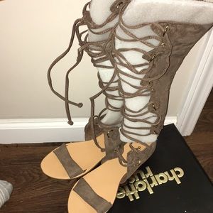 Taupe Suede sandals